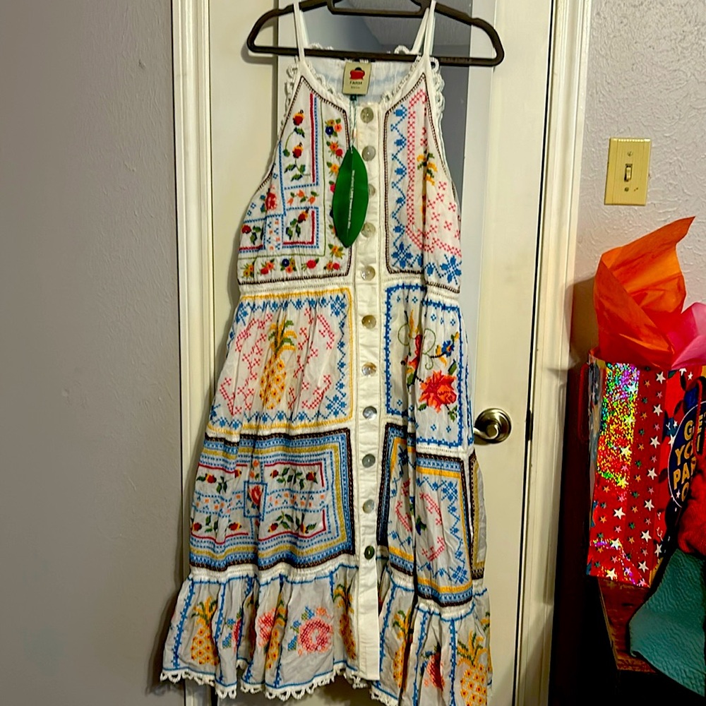 NWT farm rio embroidered dress XL